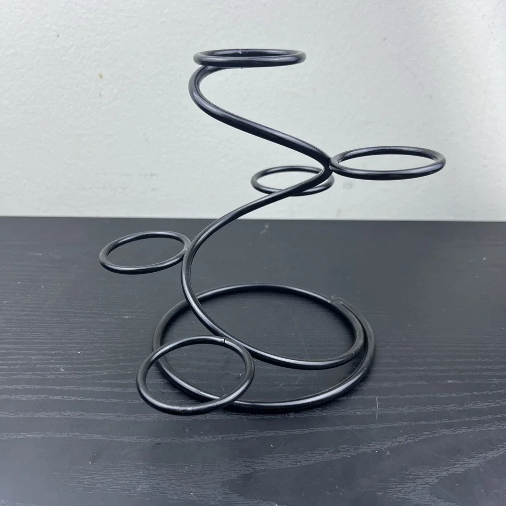 Black Metal Orb Display Stand 5 Holder Rack‎ 6